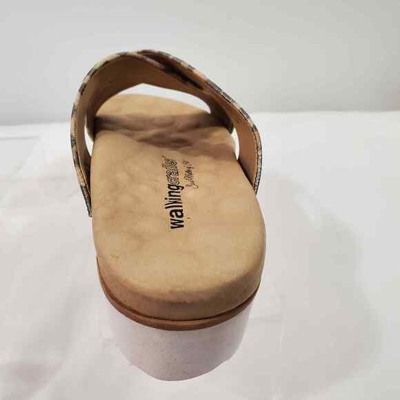 Walking Cradles Sandals Women's 8.5 Hudson Metallic Leopard Leather Slip On New - Picture 12 of 13